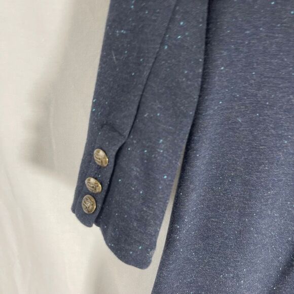 Talbots Navy Speckled Cotton Blend Dress Sz M - Picture 4 of 10